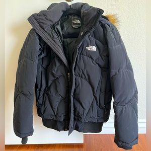 Black North Face puffer jacket